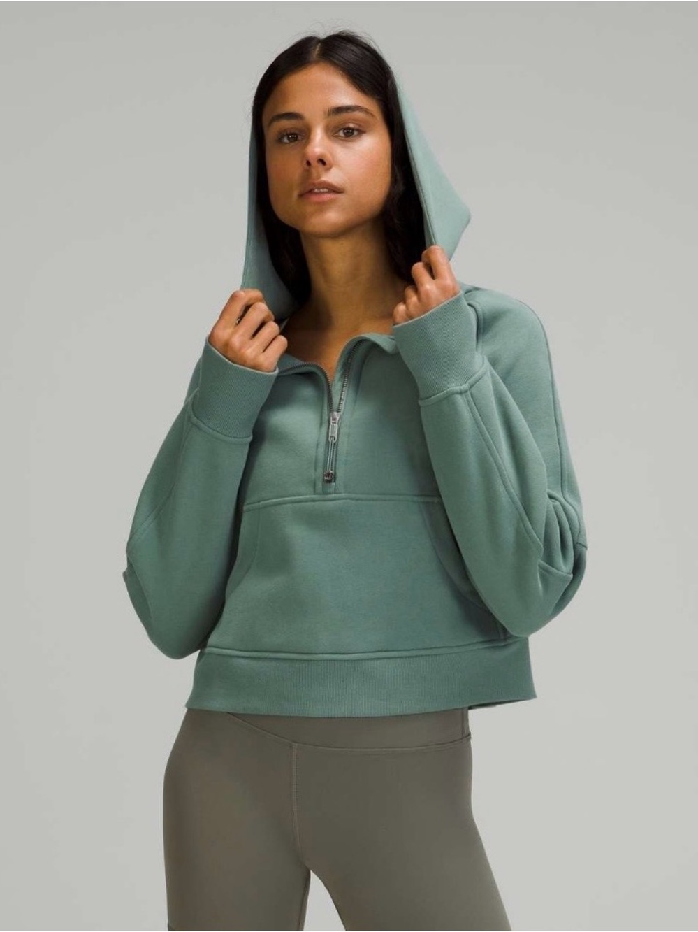 Lululemon Scuba Oversized 1/2 Zip Hoodie,
Tidewater Teal, XS/S